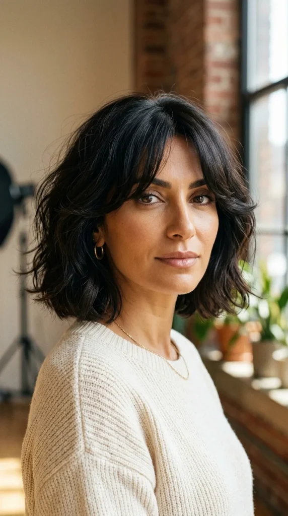 Italian Bob and Curtain Bangs
