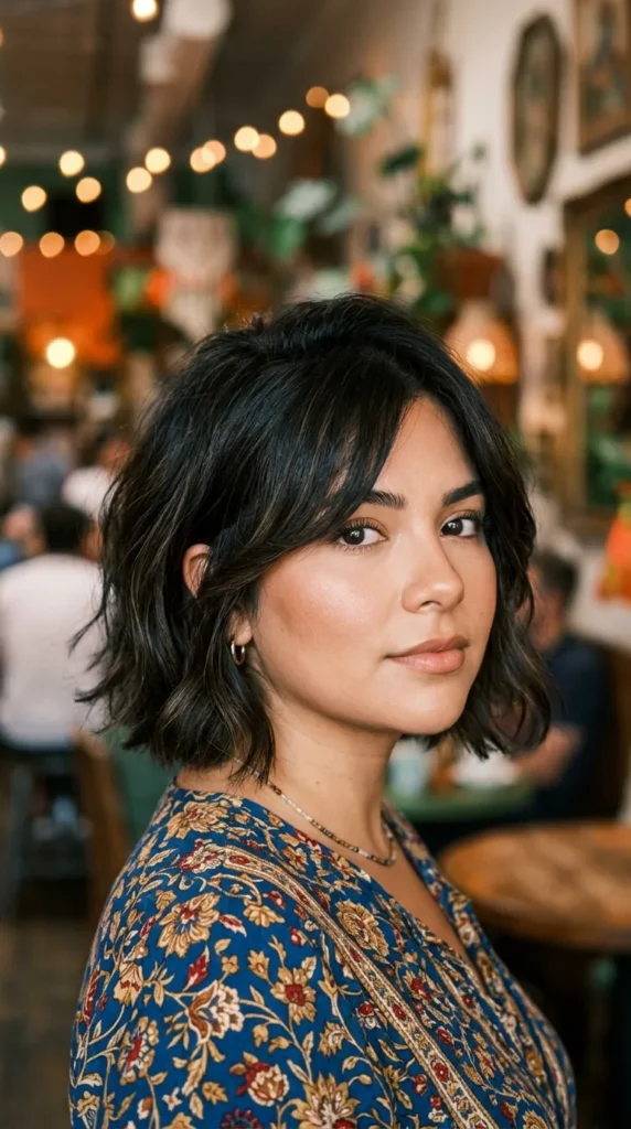 Italian Bob for Round Faces