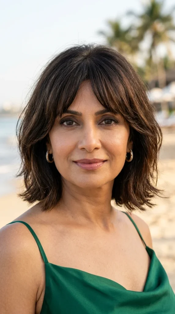 Italian Bob with Bottleneck Bangs