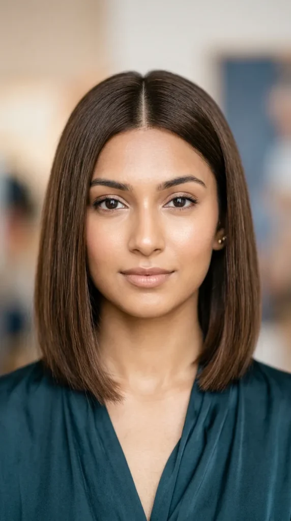 Italian Bob with Center Part