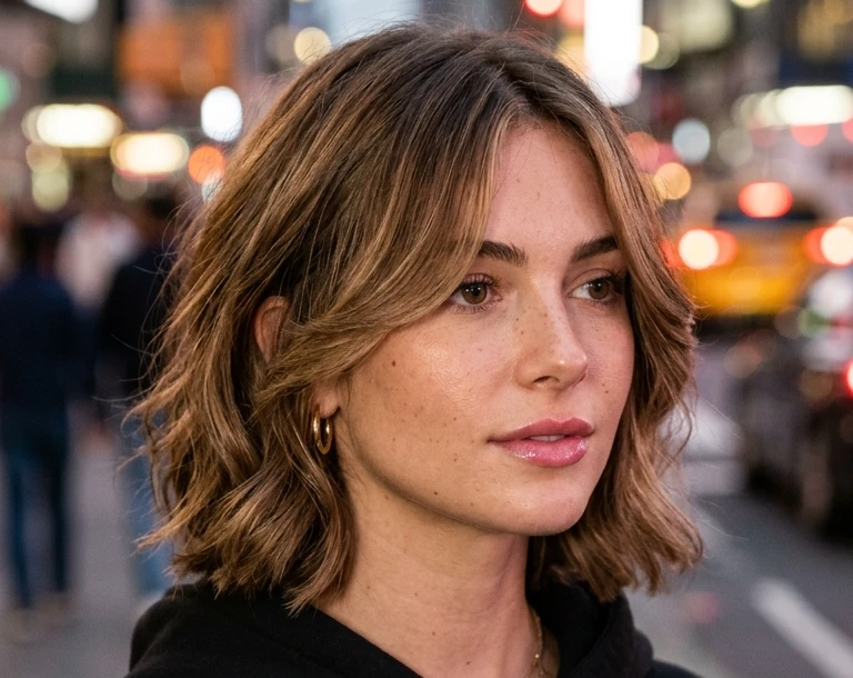 Italian Bob Haircut with Bangs