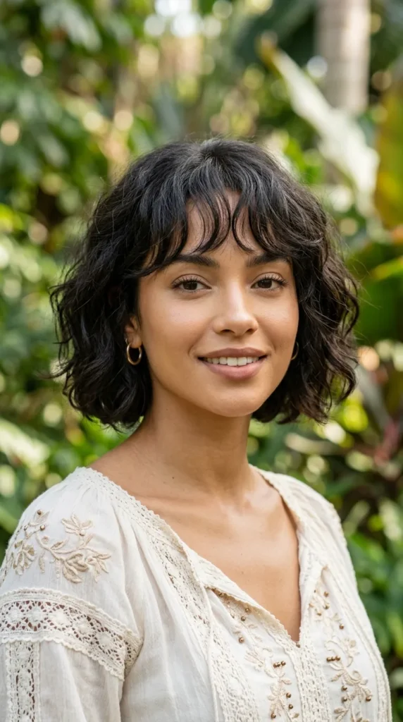 Italian Bob with Light Feathered Fringe