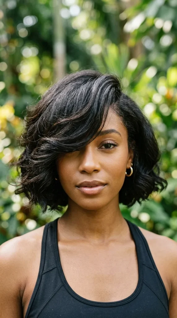 Italian Bob with Long Side Fringe
