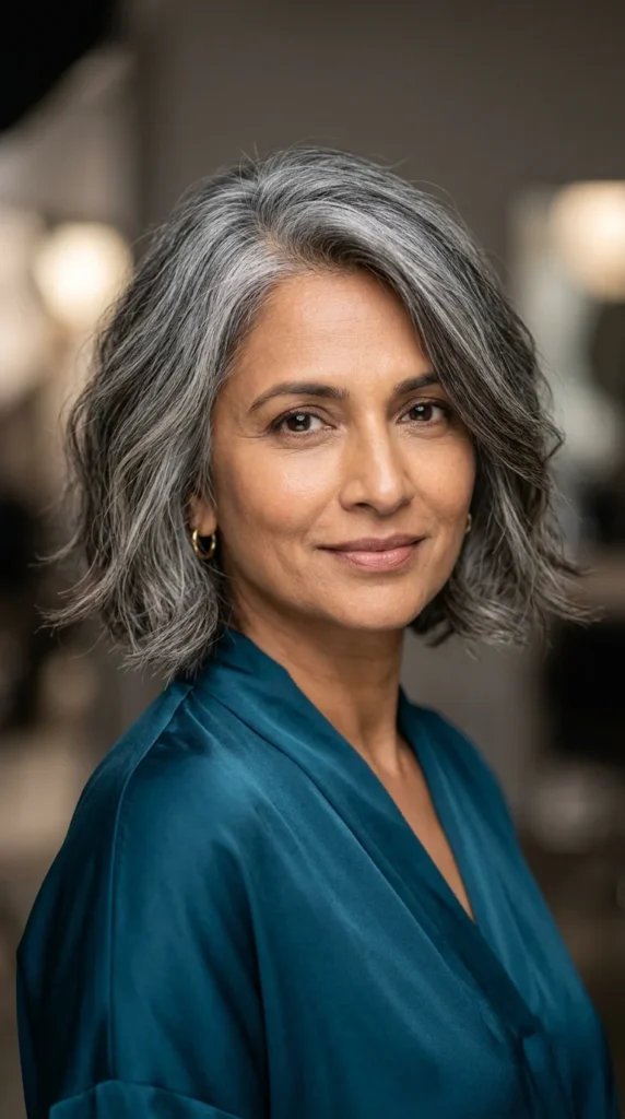 Italian Bob with Natural Gray Blend