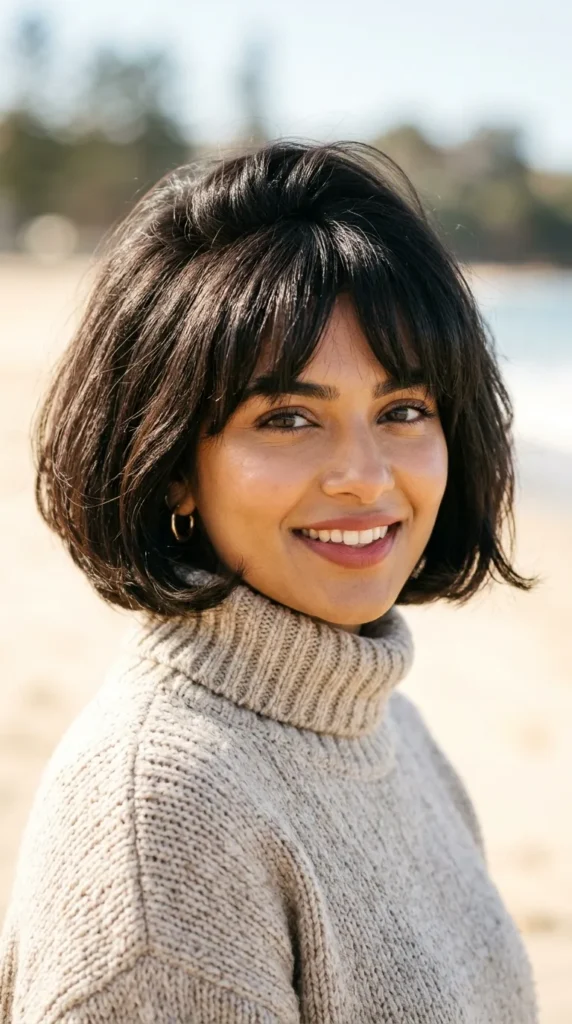 Italian Bob with Root Volume and Bangs