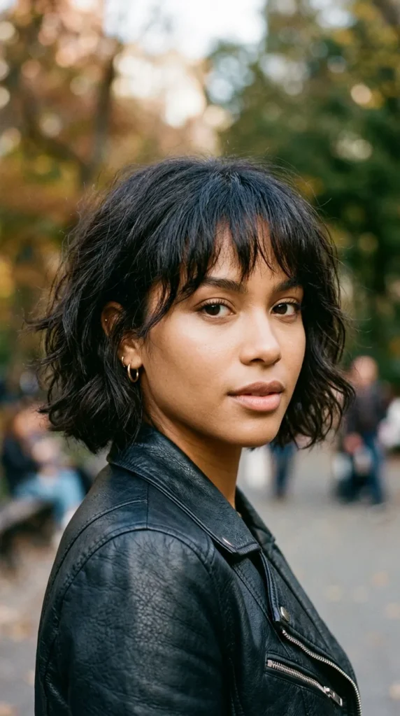 Italian Bob with Shaggy Bangs