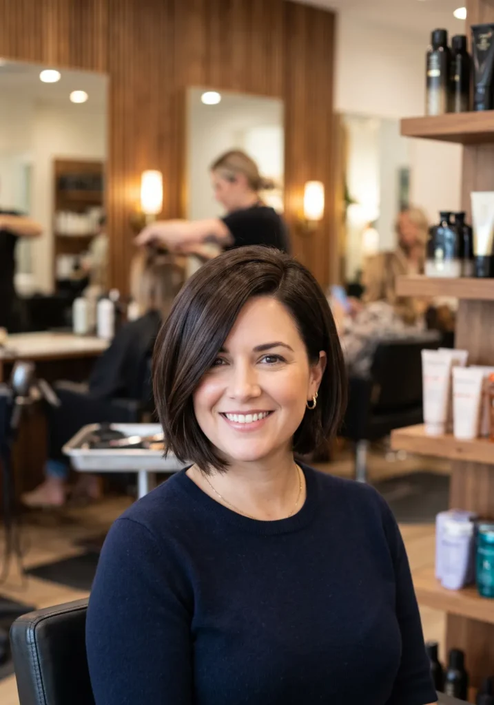 Italian Bob with Side Part