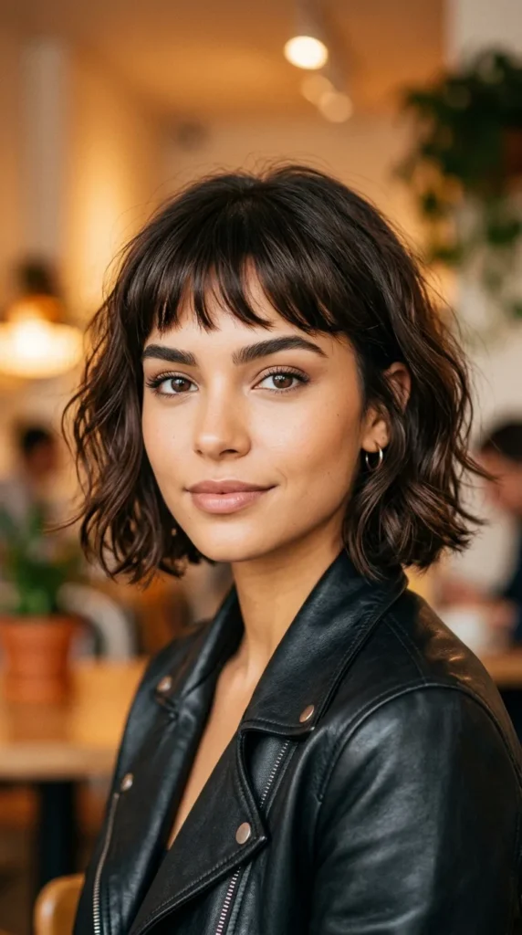 Italian Bob with Soft Baby Bangs