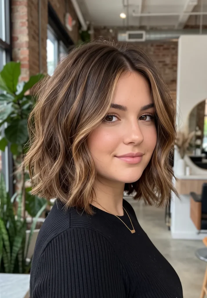 Italian Bob with Soft Balayage Dimension
