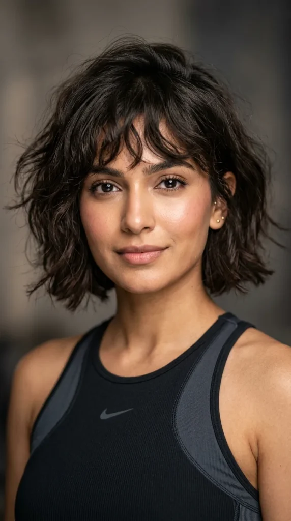 Italian Bob with Tousled Fringe