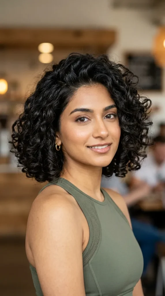 Italian Curly Bob with Volume