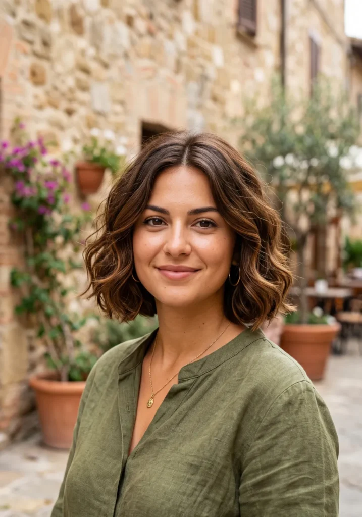  Jaw-Grazing Italian Bob with Soft Waves