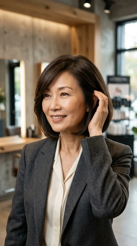 Jaw-Length Bob with Side Bangs