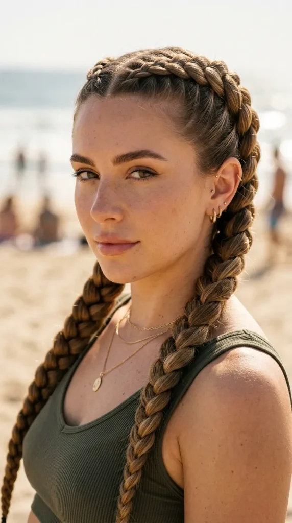 Jumbo Dutch Braids