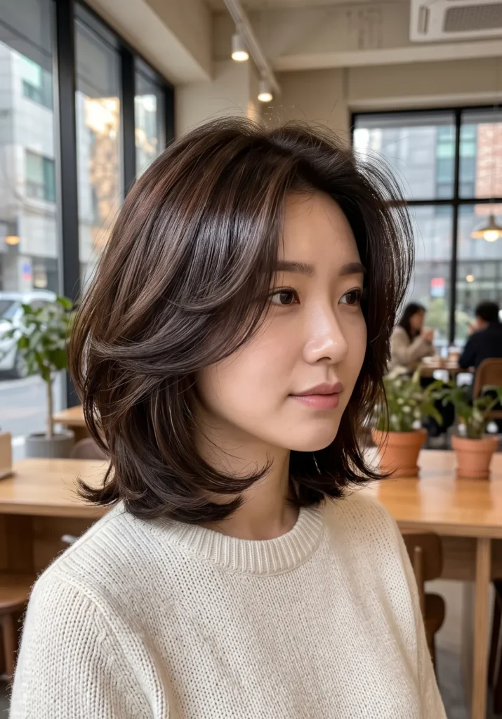 Korean Blowout Layered Bob