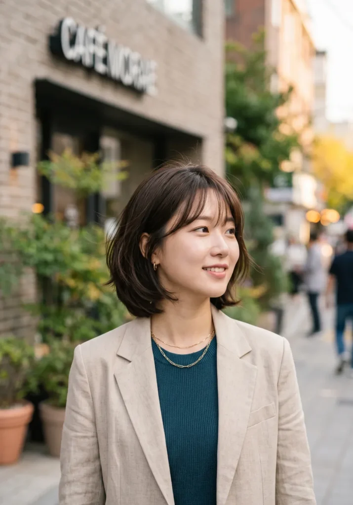 Korean Bob for Oval Faces