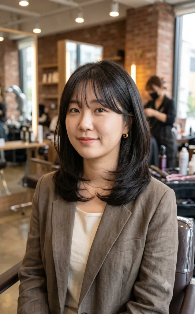 Korean Bob for Round Faces