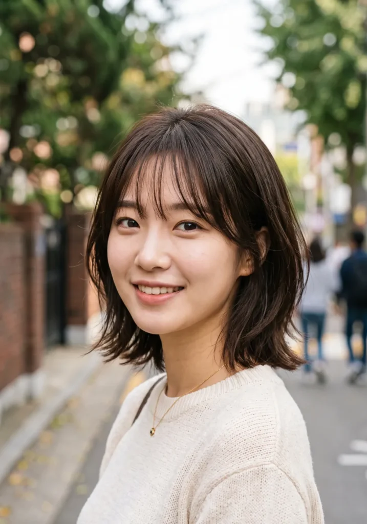 Korean Bob with See-Through Bangs