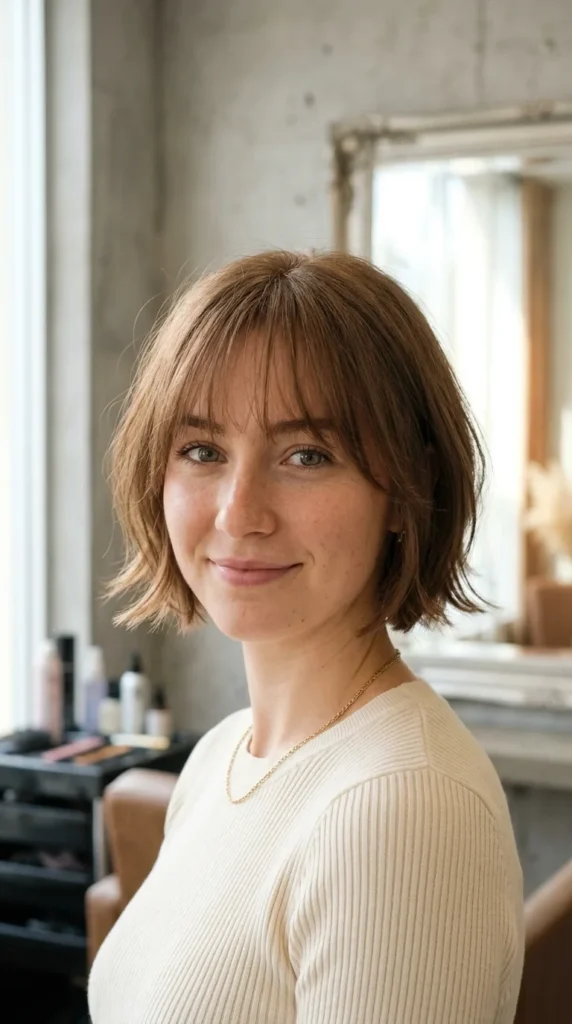Korean Bob with See-Through Curtain Bangs