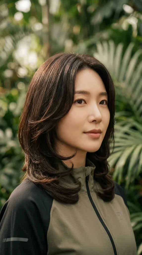 Korean C-Curl Layered Hair