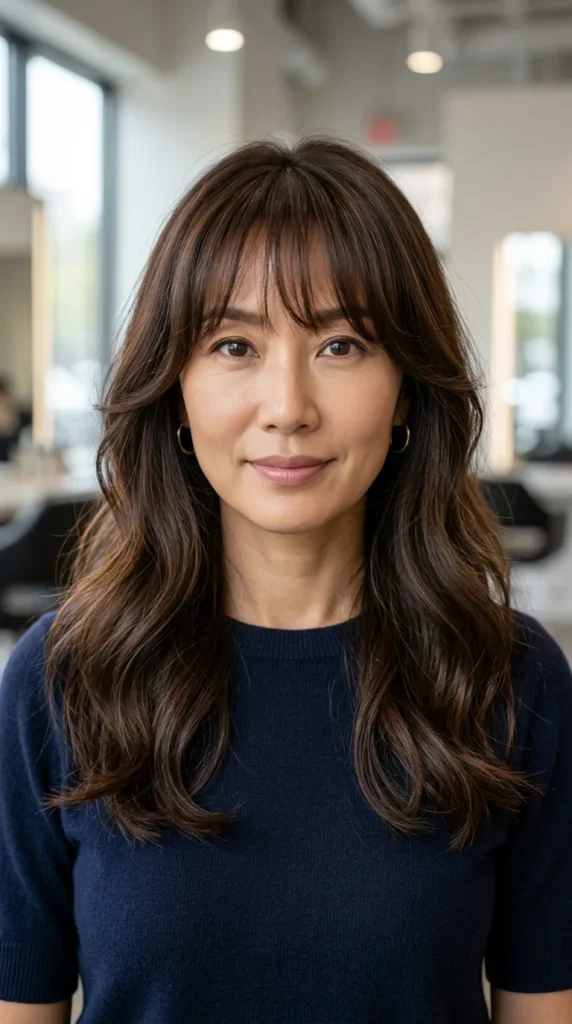 Korean Curtain Bangs Style