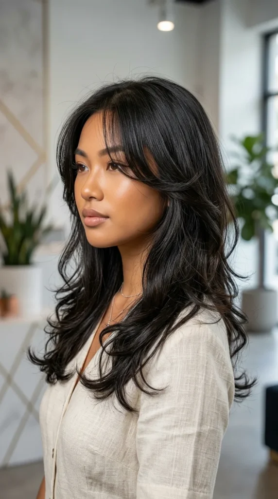 Korean Curtain Bangs for Chubby Cheeks