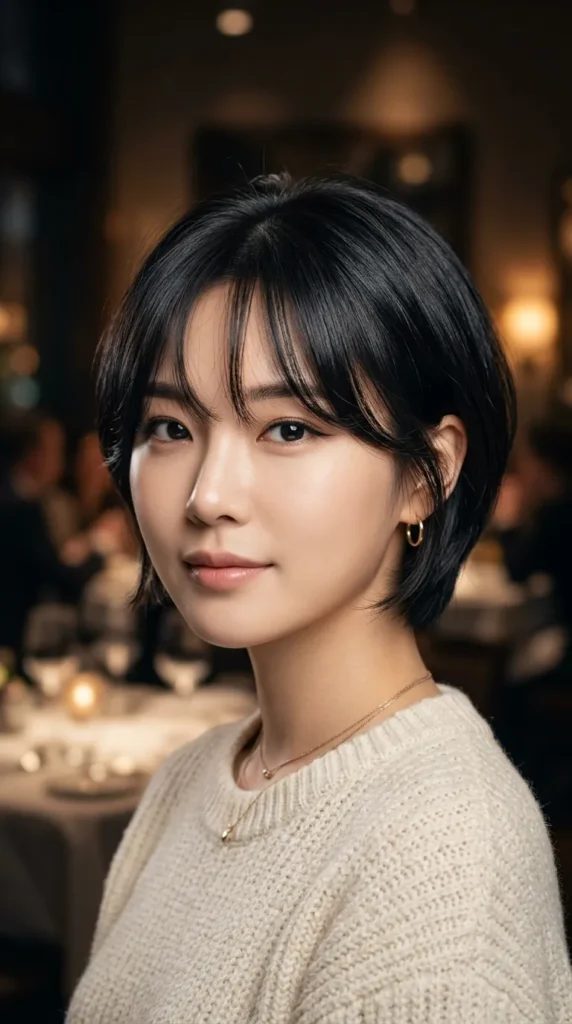 Korean Curtain Bangs for Short Hair