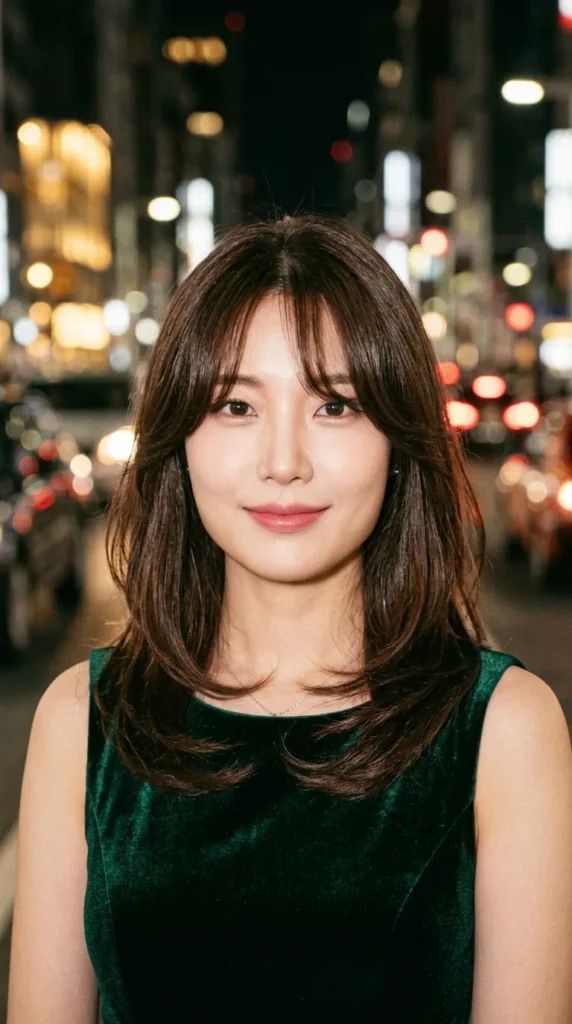 Korean Curtain Bangs for Square Faces