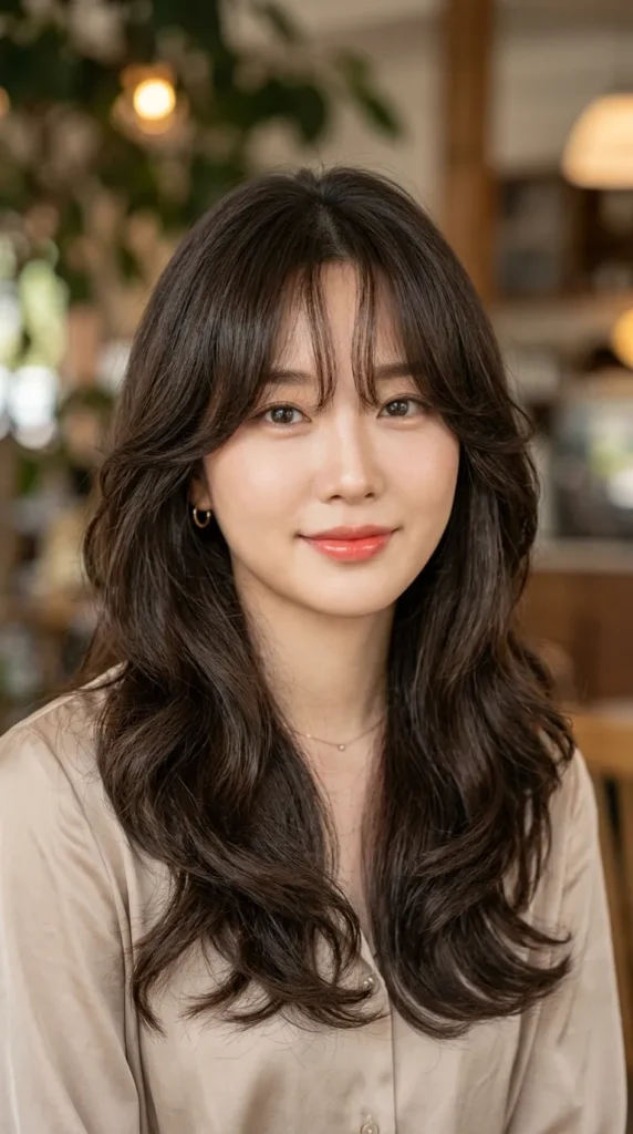 Korean Curtain Bangs for Thick Hair