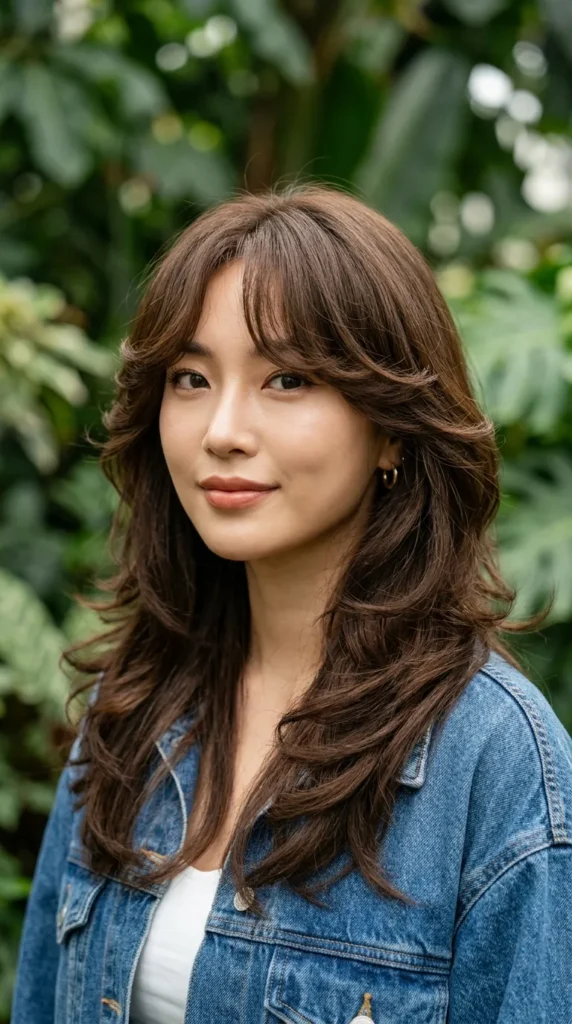Korean Curtain Bangs with Butterfly Layers