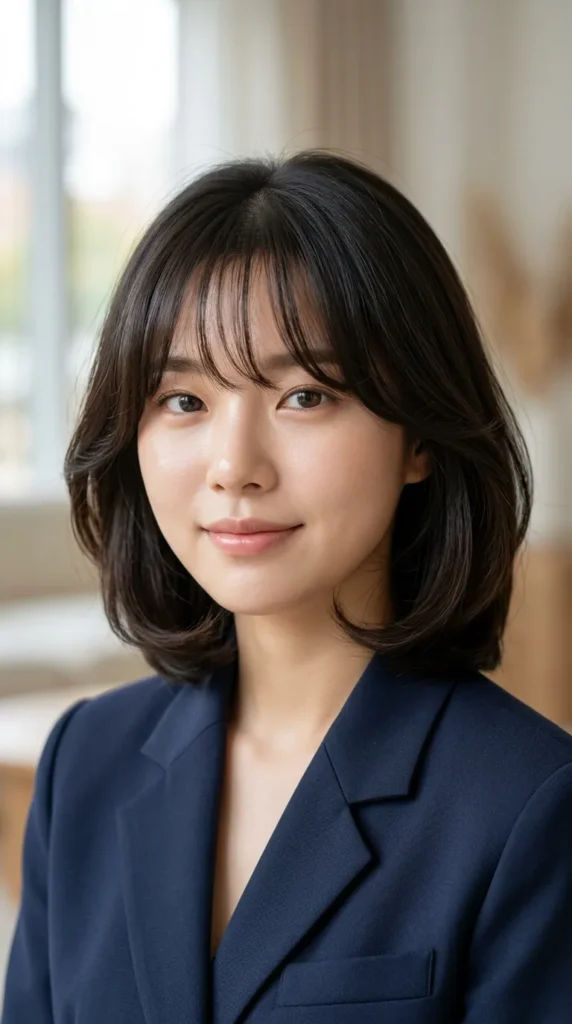 Korean Curtain Bangs with C-Curls