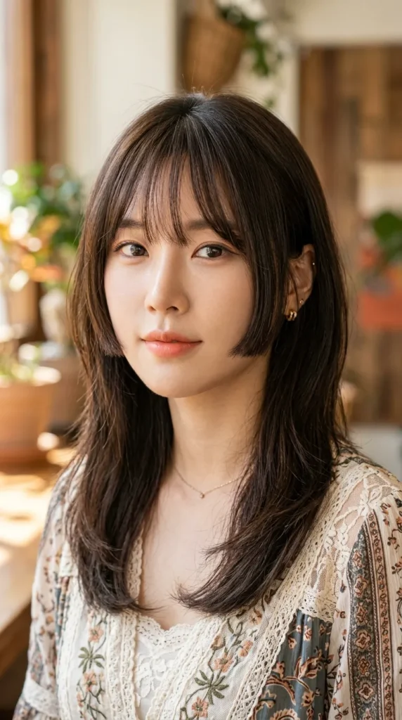 Korean Curtain Bangs with Hime Layers