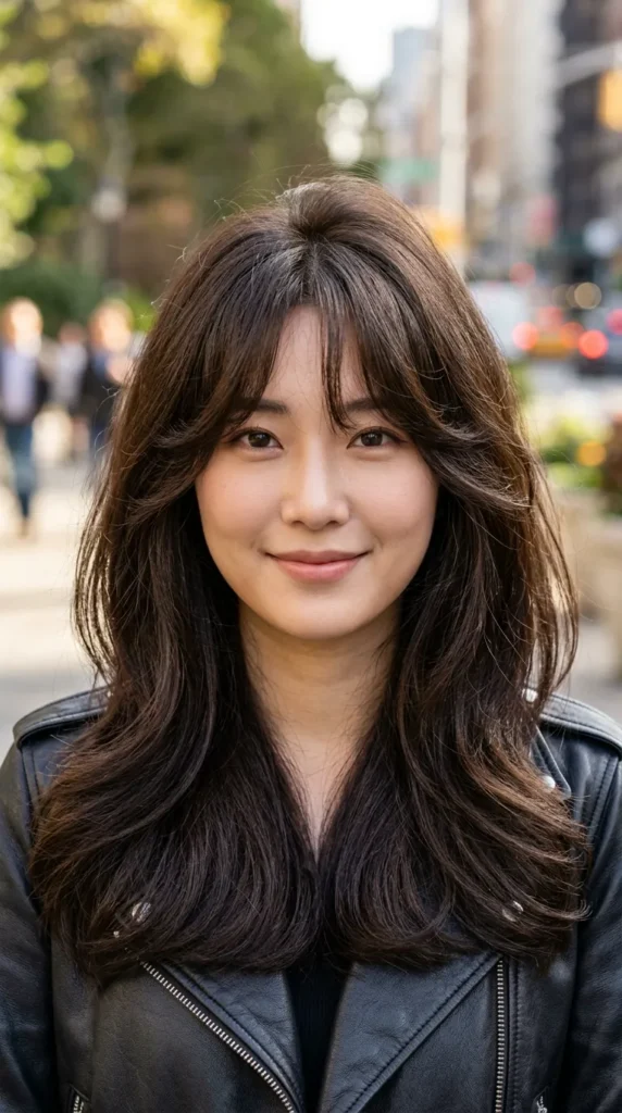 Korean Curtain Bangs with Invisible Layers