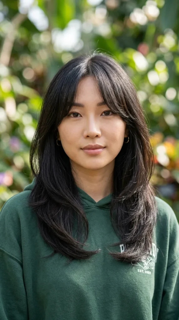 Korean Curtain Bangs with Layers
