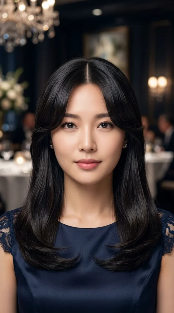Korean Curtain Bangs with Middle Part