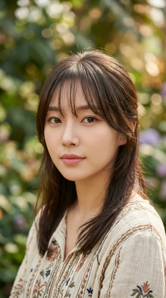 Korean Curtain Bangs with See-Through Fringe