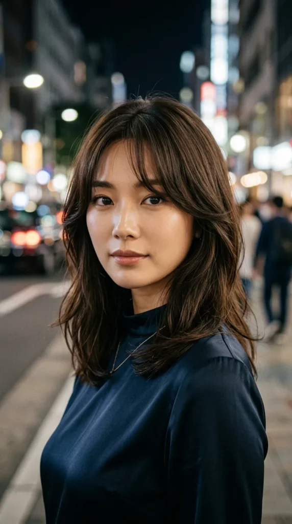 Korean Curtain Bangs with a Collarbone Cut