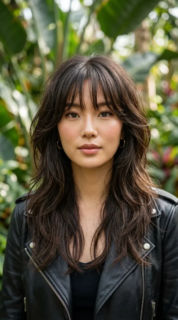 Korean Curtain Bangs with a Hush Cut
