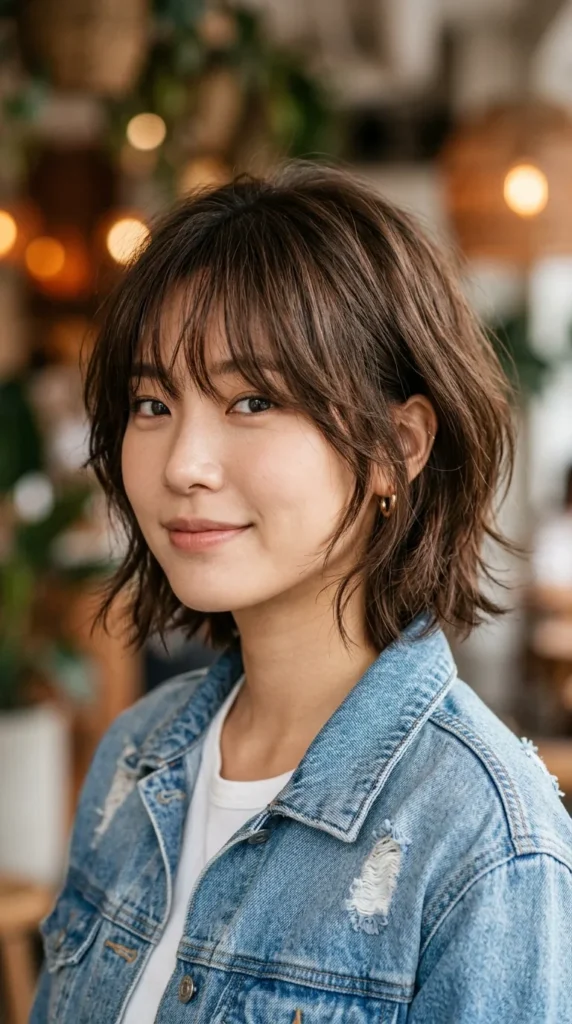 Korean French Bob Wolf Cut