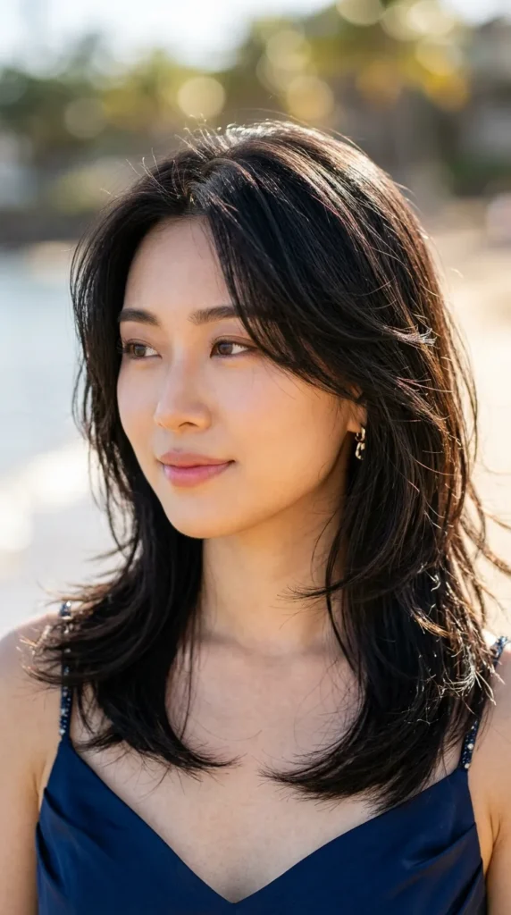 Korean Layers for Dark Hair