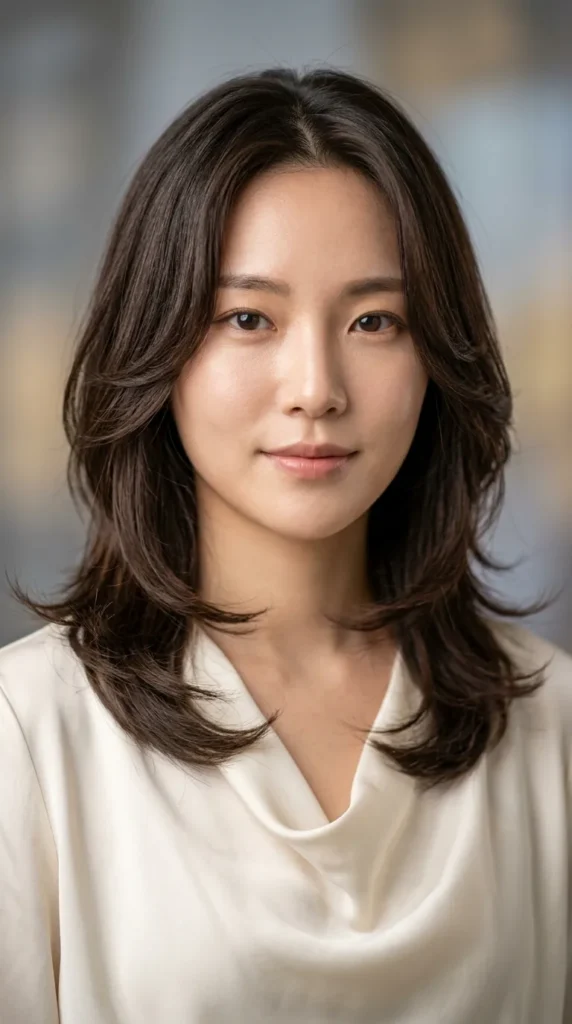 Korean Layers for Heart-Shaped Faces