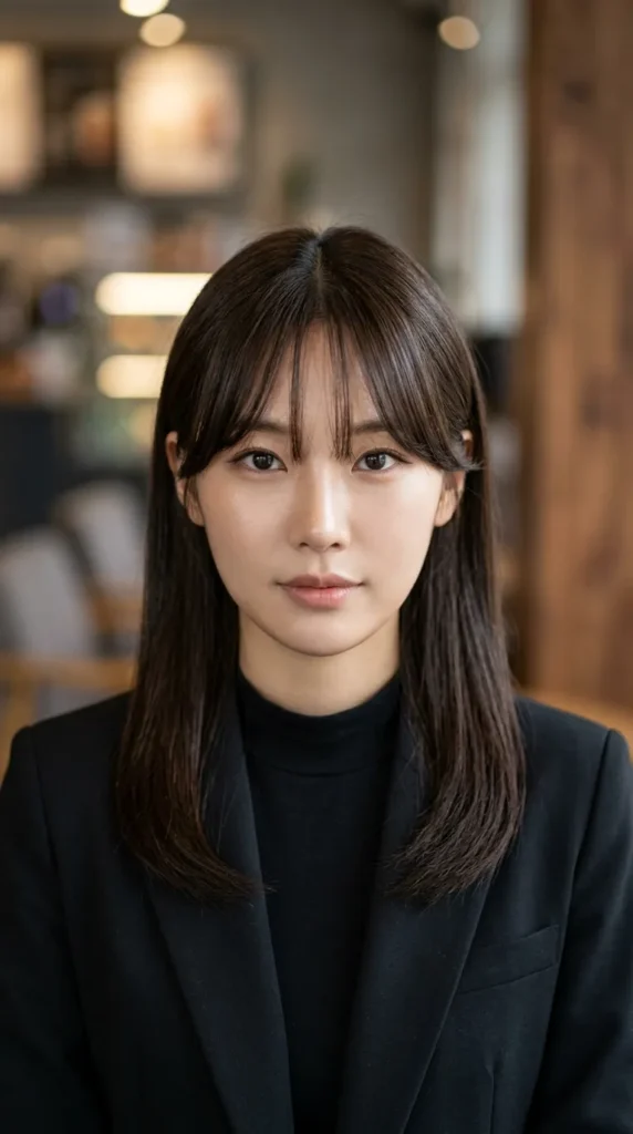 Korean Minimalist Curtain Bangs
