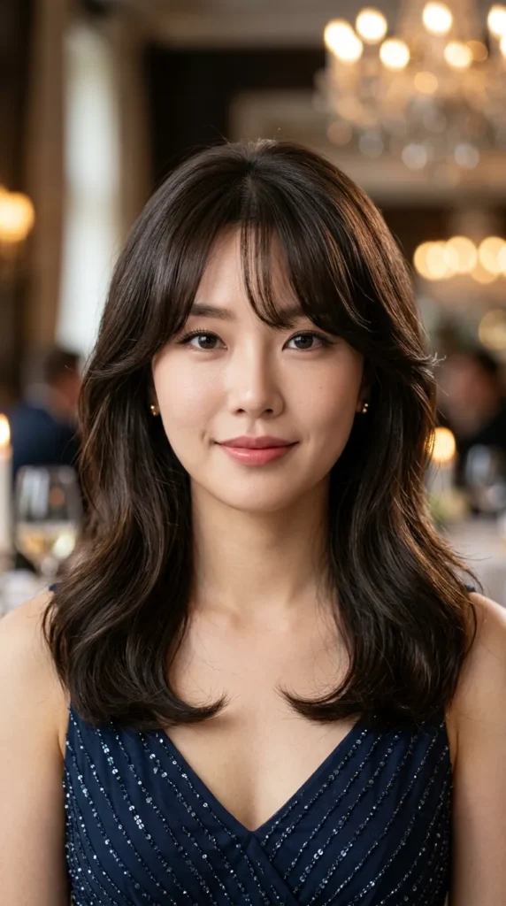 Korean Natural Volume Curtain Bangs