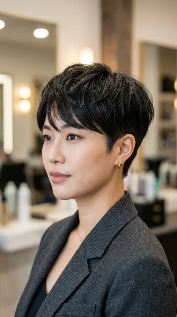 Korean Pixie for Thick Hair