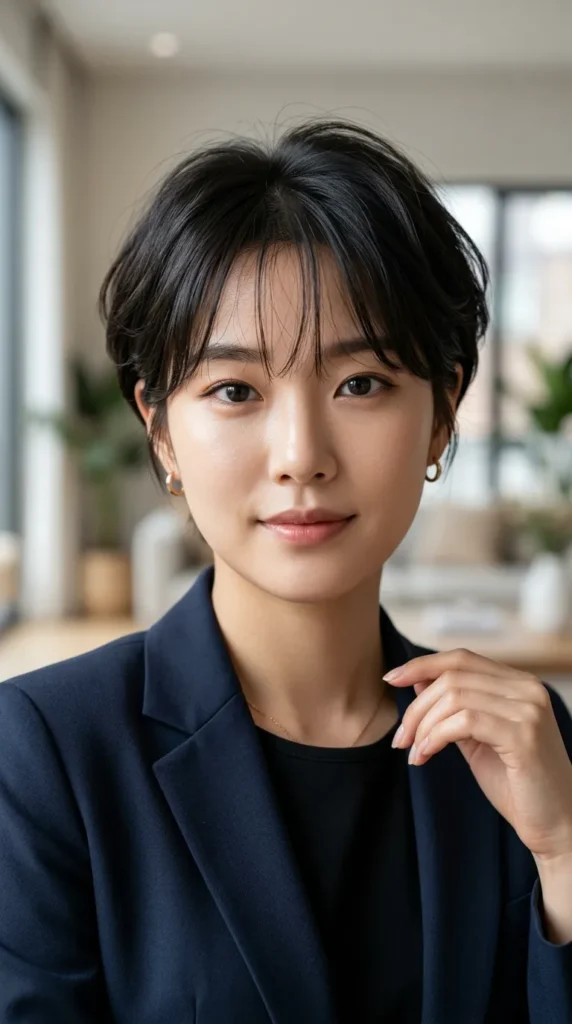 Korean Pixie with Air Bangs