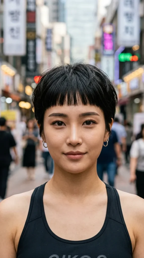 Korean Pixie with Baby Bangs