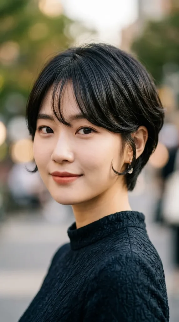 Korean Pixie with C-Curl Styling