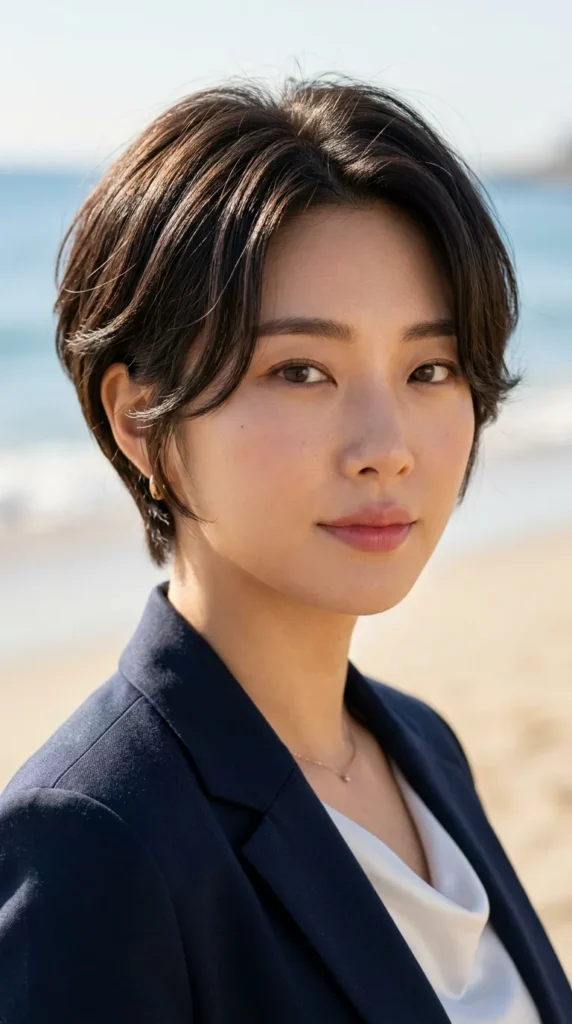 Korean Pixie with Face-Framing Layers