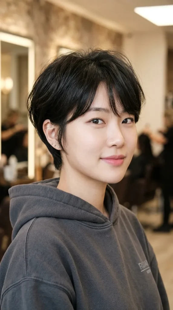 Korean Pixie with Natural Volume