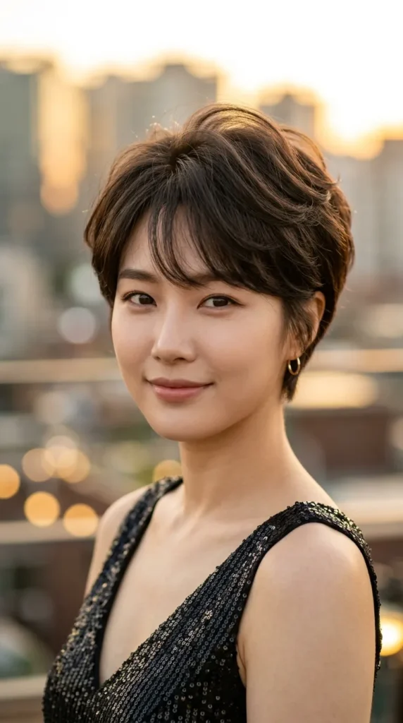 Korean Pixie with Root Volume
